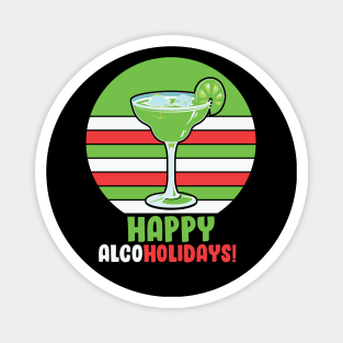 Happy Alcoholidays Funny Christmas Magnet